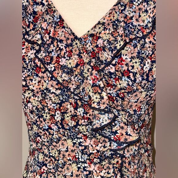 Teeze Me Floral Sleeveless Dress with Ruffles, Juniors’ Size 1/2 - Picture 2 of 7